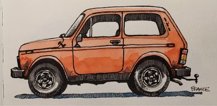 Lada-Niva-Karakalem-Cizim