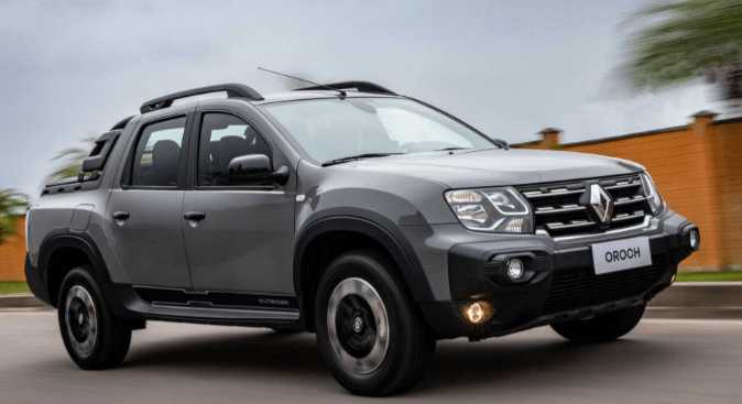 Renault Oroch 2023, gri renk, önden görünüm