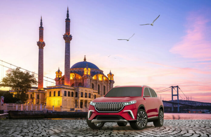 TOGG Türkiye, c-suv, kırmız renk, önden görünüm