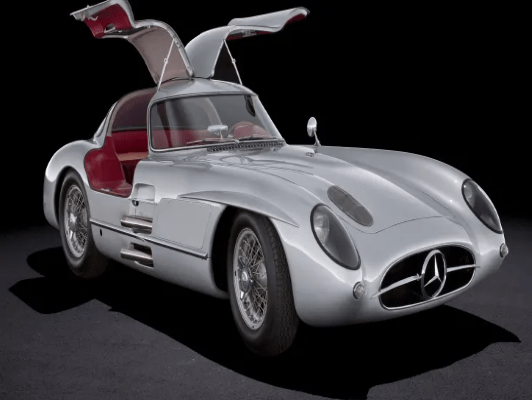 mercedes-Benz 300 SLR, önden görünüm, gri renk
