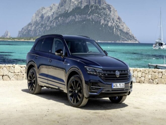 volkswagen touareg 2022, önden görünüm, siyah renk