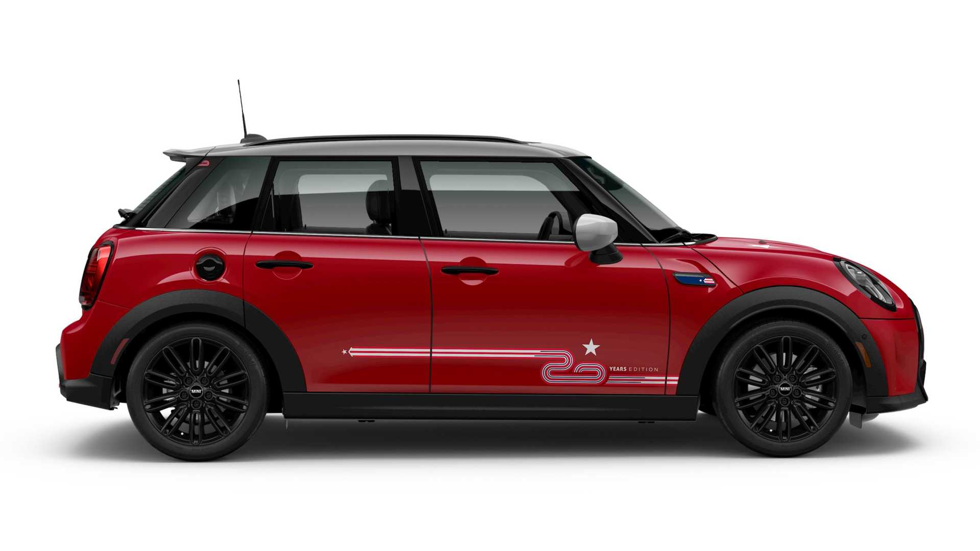 Mini Cooper 20. Yıl Özel Modeli kırmızı yandan görünüm