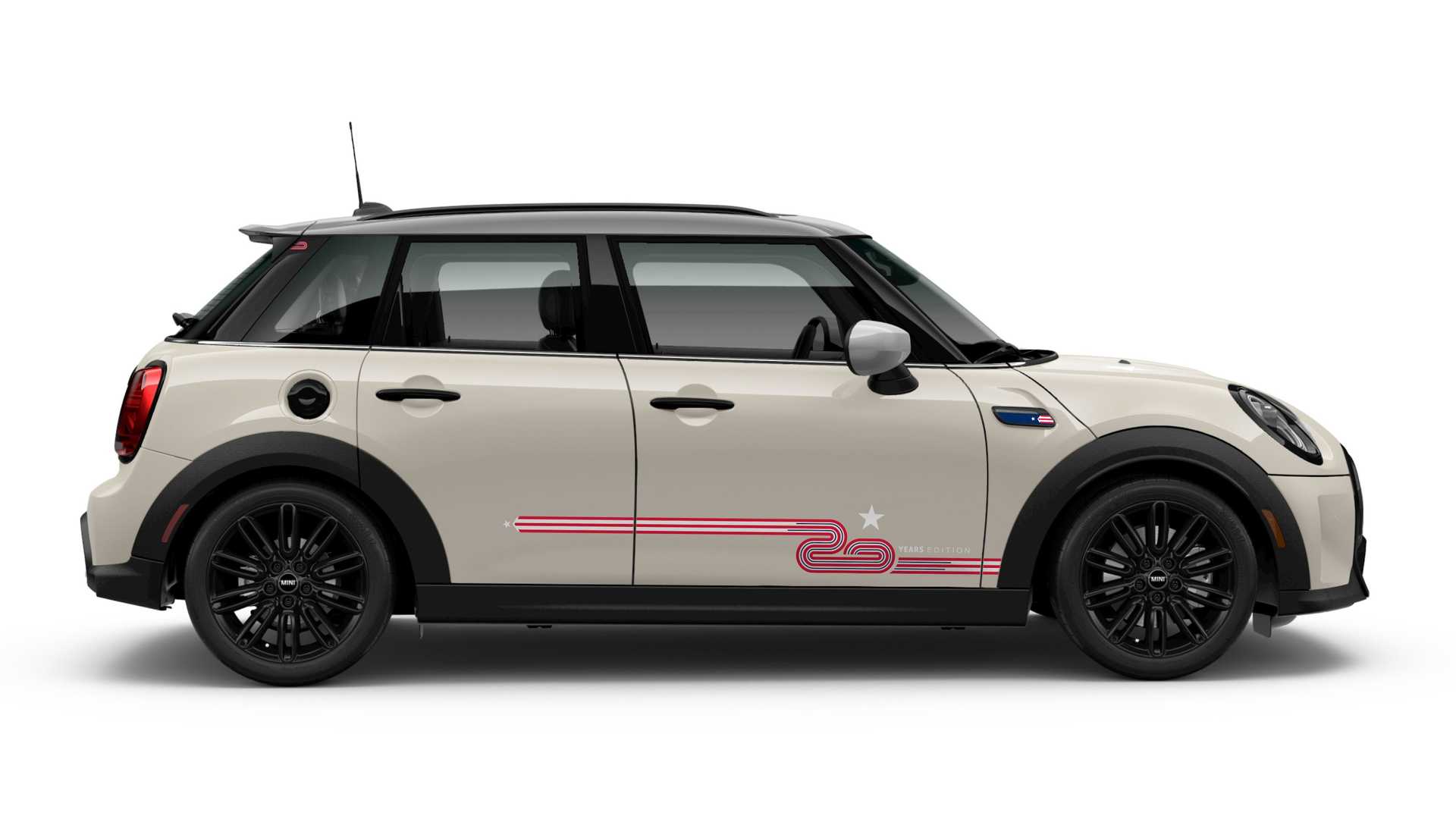 Mini Cooper 20. Yıl Özel Modeli beyaz yandan görünüm